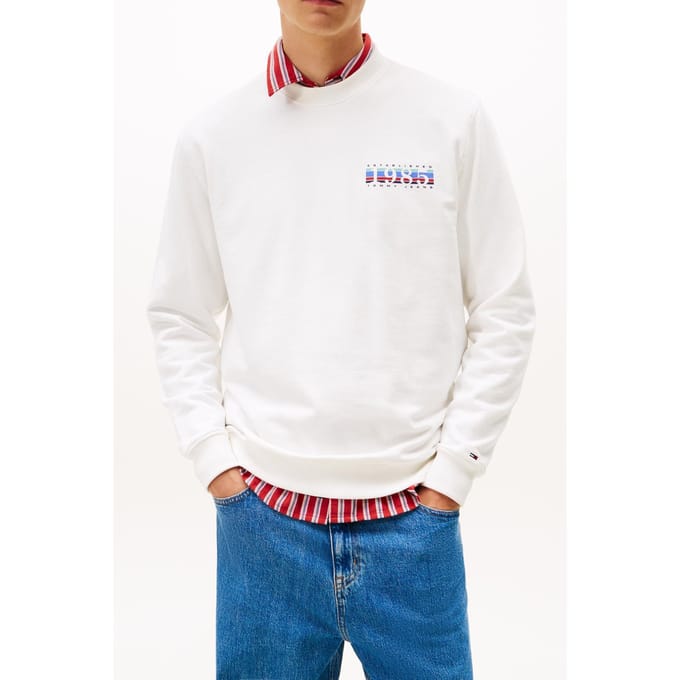 Tommy Hilfiger Regular Entry Dna Pullover Sweatshirt Ecru Taglia: S | Maglioni a maglia Outlet | Uomo | Marrone