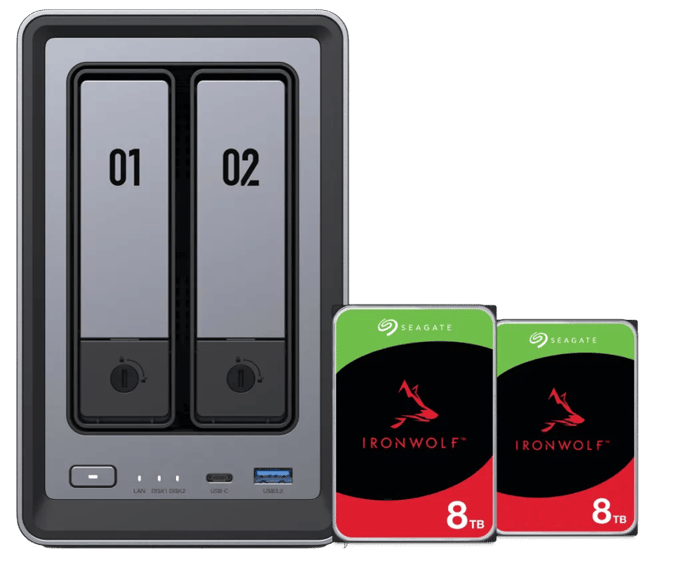 UGREEN NASync DXP2800 + Seagate Ironwolf 8TB Duo Pack