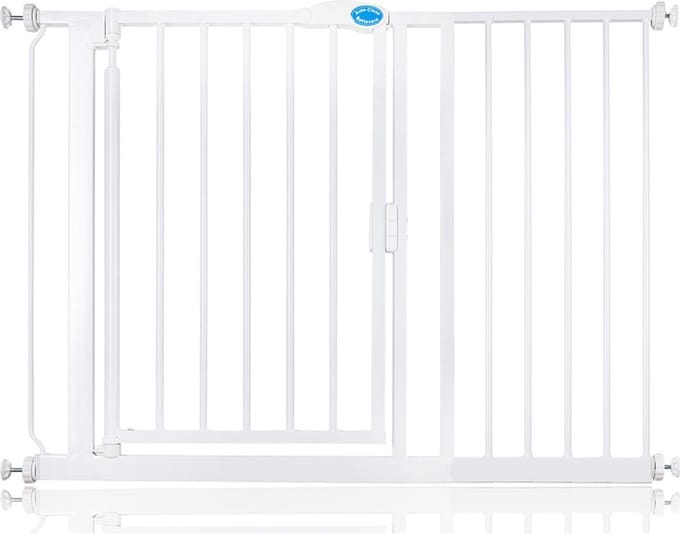 Bettacare Auto-Close Klemhek, Hondenhekje, 111cm - 118cm, Wit