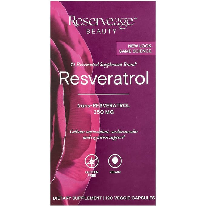Resveratrol, 250 mg, 120 vegetarische capsules