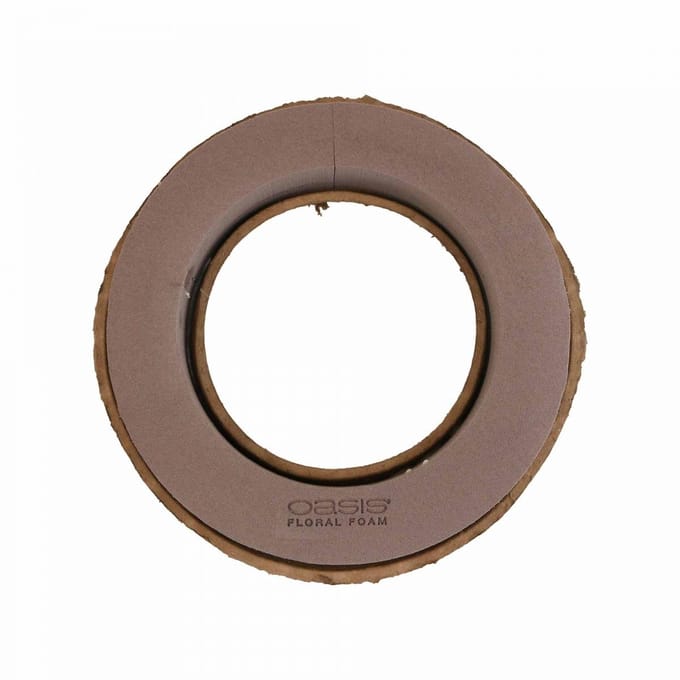Oasis Steekschuimring Biolit Nature Source Bruin 32cm 2 st