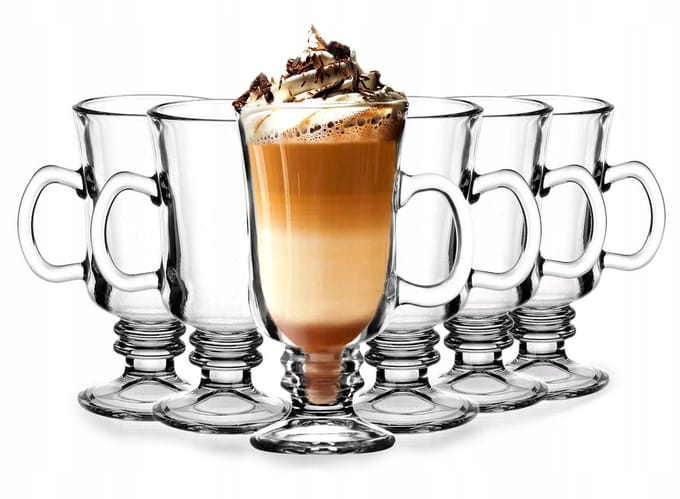 Set van 6 Latte Macchiato Glazen - Irish 200 ml
