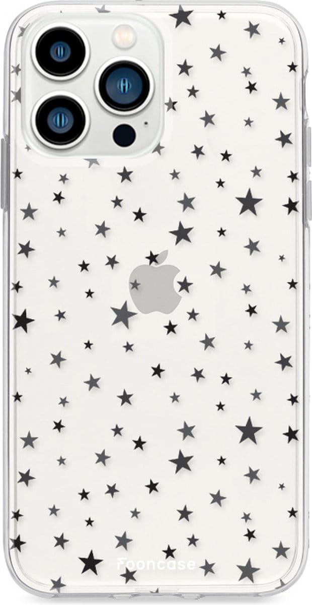 Fooncase Hoesje Geschikt voor iPhone 14 Pro Max - Shockproof Case - Back Cover / Soft Case - Stars / Sterretjes