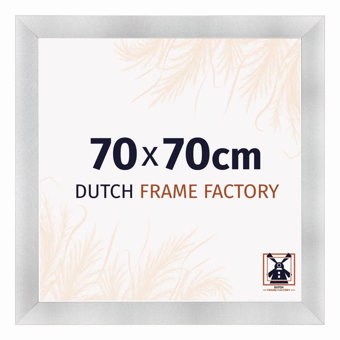 Fotolijst 70x70 cm - MDF - Aluminium Geborsteld - Praag