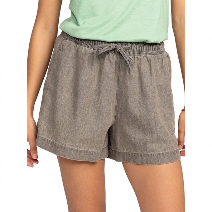 Roxy Lekeitio Break Beach Denim Korte Broek - Light Grey