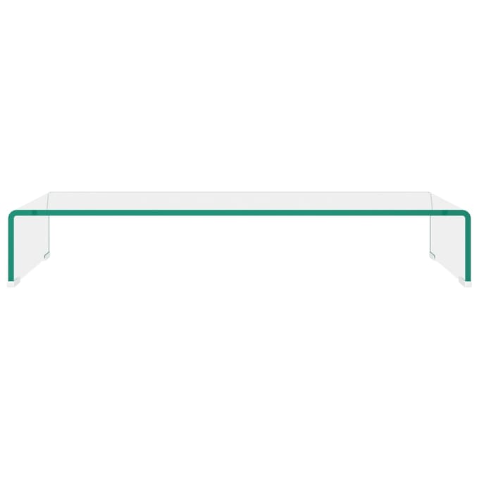 vidaXL - Tv-meubel/monitorverhoger - transparant - 80x30x13 - cm - glas