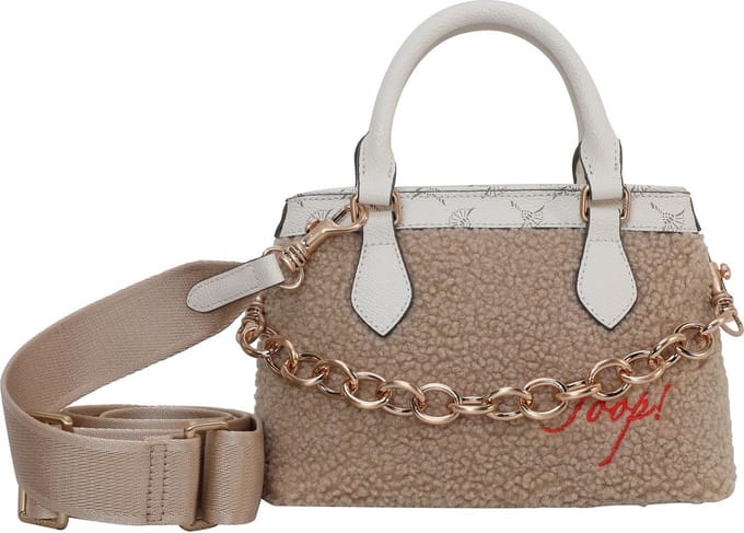 JOOP! Handtas Schoudertas Cortina Peluche Romea Handbag Cream White Crème