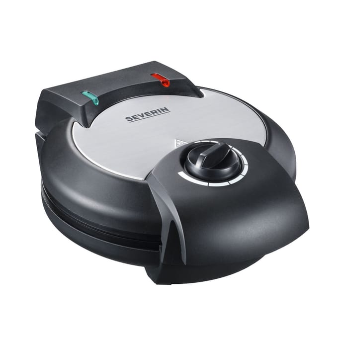 Severin WA 2103 Wafelijzer Met handmatige temperatuursinstelling RVS (geborsteld), Zwart