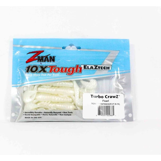 Zman Soft Lure Turbo CrawZ 4 Inch 6/Pack Parel (2864) blue