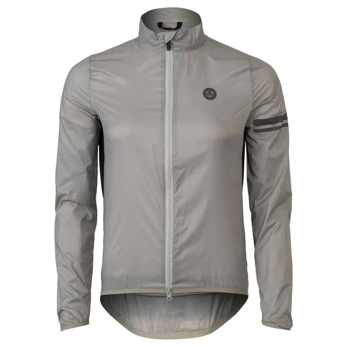 AGU Essential - Windjack - Fietsjack - Winddicht en waterafstotend - Ademende mesh rug - Reflecterende details - Dames - Grijs - XXL