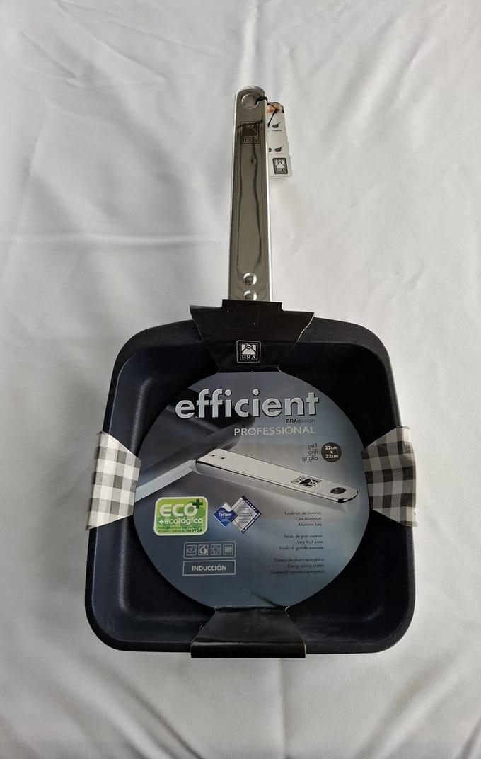 Pintinox efficient steakpan vierkant 22 cm