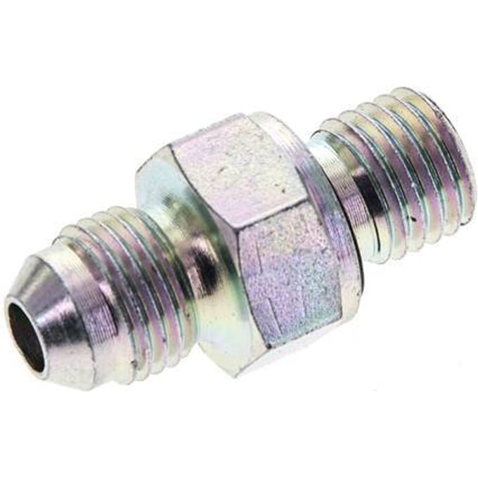 JIC  Dubbele Nippel M12 X 1.5 X UNF 1/2''-20 Staal NBR 275bar