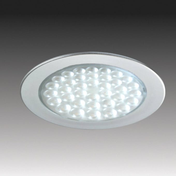 Hera R 68-LED inbouwlamp in roestvrijstalen look