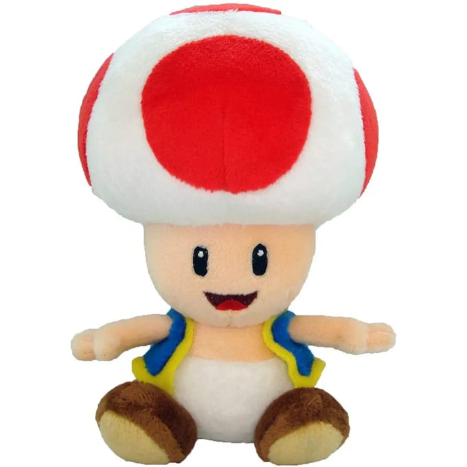 Sanei Super Mario Knuffel Figure Toad 17 cm Knuffeles