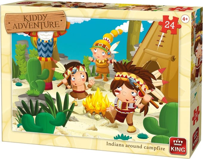 King Kinderpuzzel Indians Around Campfire 24 Stuks
