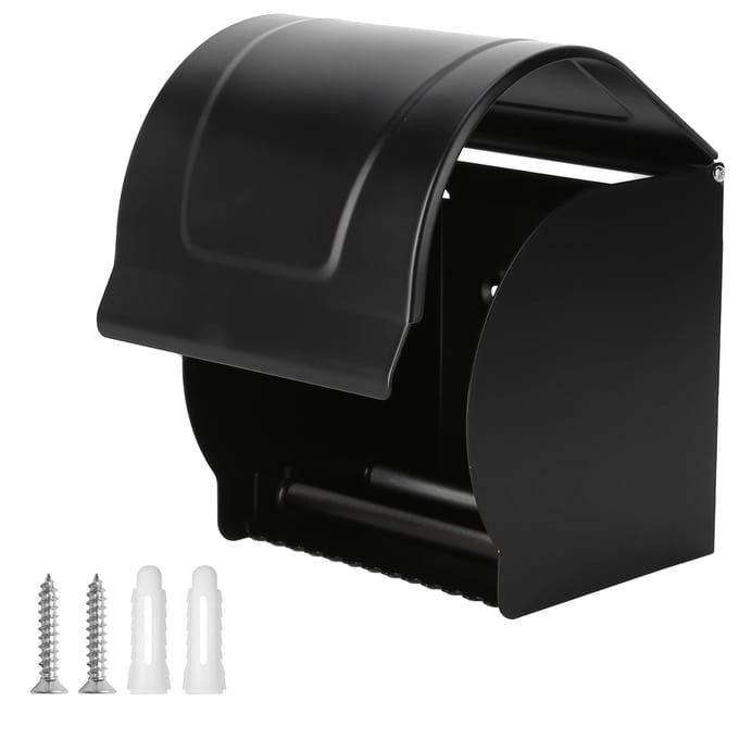 Tissuehouder Wandmontage Ruimte Aluminium Waterdichte Tissuebox Keukenrolhouder black