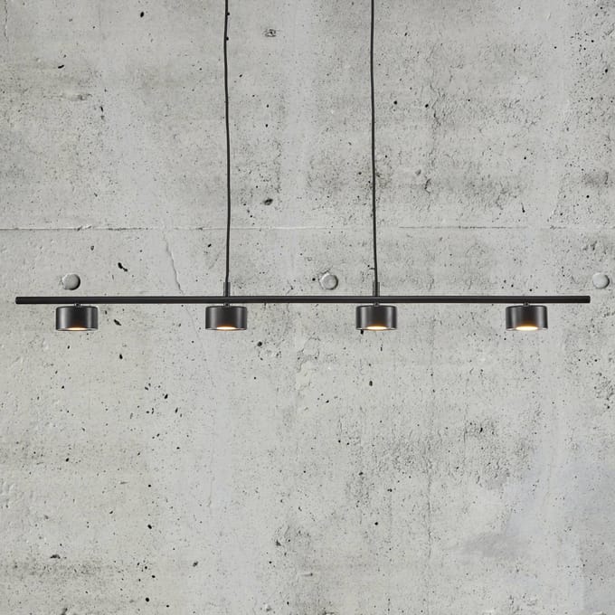 Nordlux LED hanglamp Clyde, 4-lamps, recht