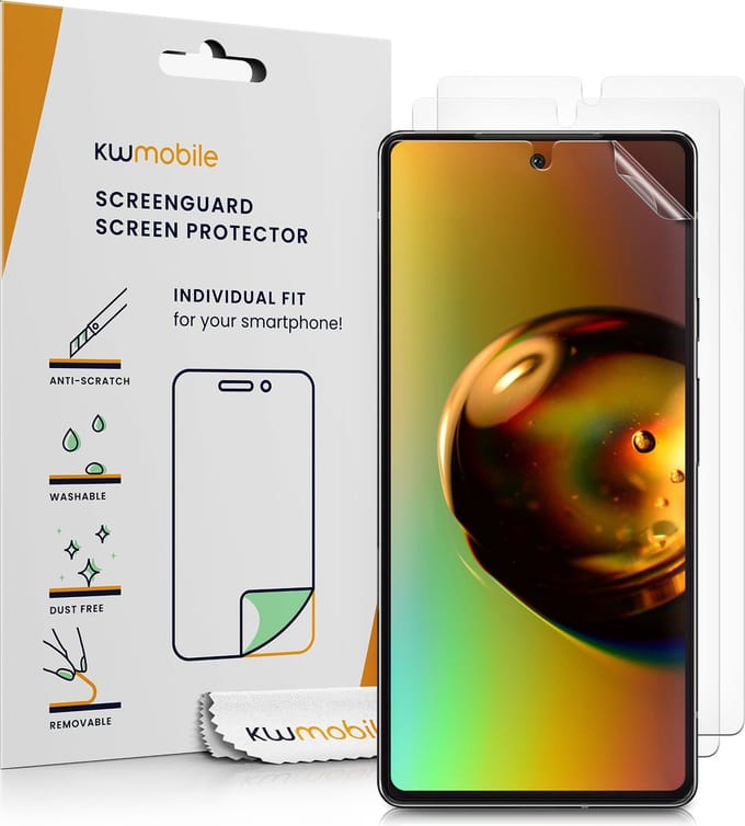 kwmobile 3x screenprotectors geschikt voor Google Pixel 6a - beschermende folie voor smartphone