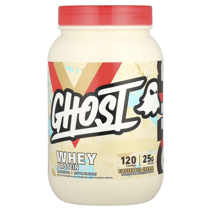 Ghost, Protéine de Whey, Crème Glacée Café, 2 lb (924 g)