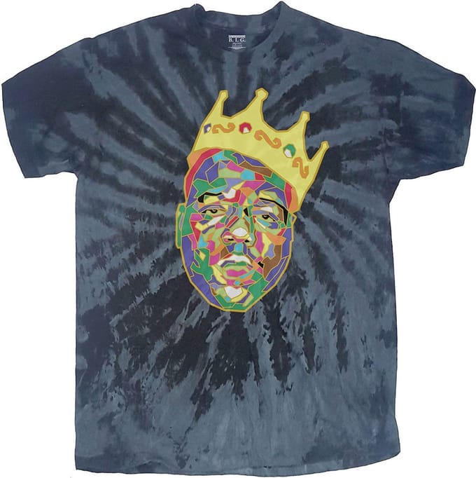 Biggie Smalls - Crown Heren T-shirt - S - Blauw