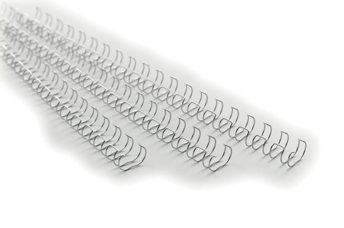 Draadrug GBC 6 mm us 21-rings A4 zilver 100 stuks