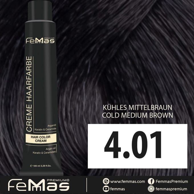 Femmas (4.01) - Haarverf - Medium Bruine - 100ml