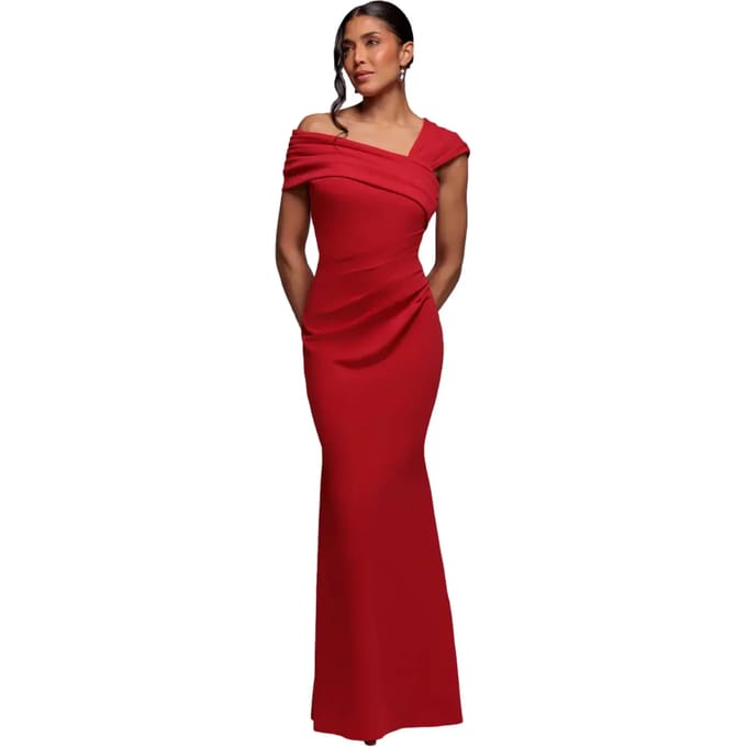 Damesjurk Goddiva One Shoulde Maxi
