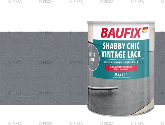 BAUFIX Shabby Chic Vintage lak antiek grijs 0,75 Liter