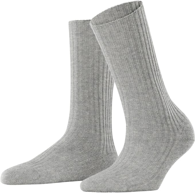 FALKE Cosy Wool Boot eenkleurig wol sokken dames grijs - maat 35-38