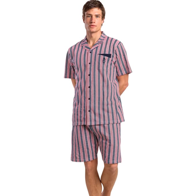 Pyjama's / nachthemden Admas Pyjamashort met slipe mouwen Motion