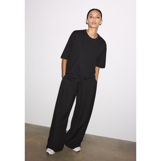 Stradivarius Oversized T-shirt met korte mouw  Zwart S