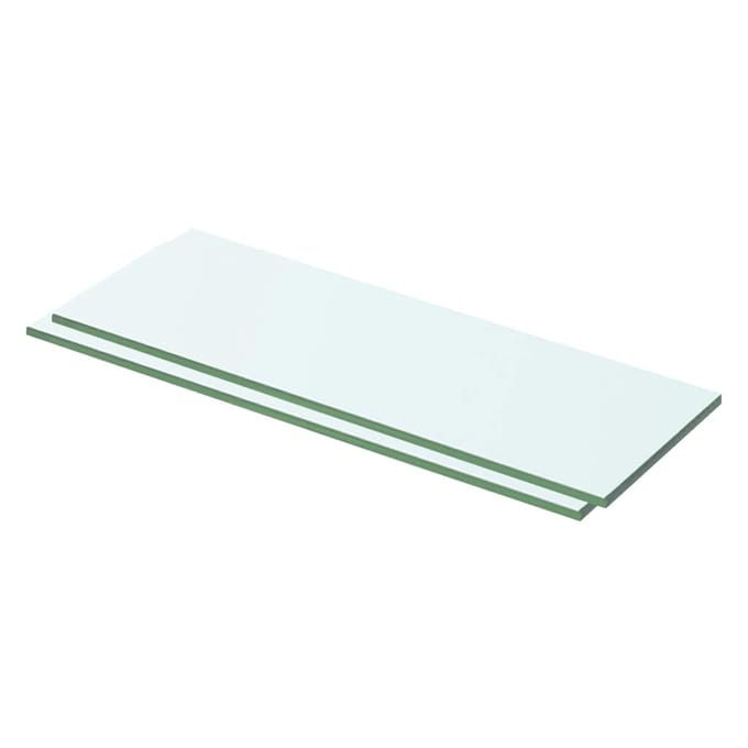 vidaXL - Schappen - 2 - st - 50x12 - cm - glas - transparant
