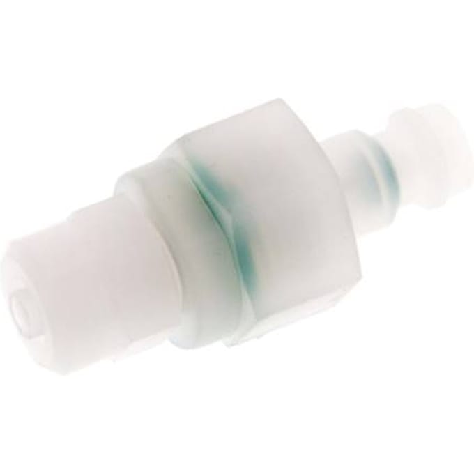 PVDF DN 5 Koppeling Insteeknippel 4x6 mm opsteekfitting Dubbele afsluiting
