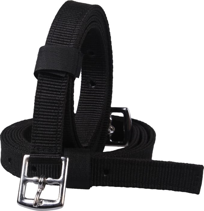 QHP - Beugelriem Nylon - Zwart - 100 cm