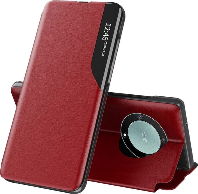 Hoesje geschikt voor HONOR Magic5 Lite - Techsuit eFold Book Case - Rood