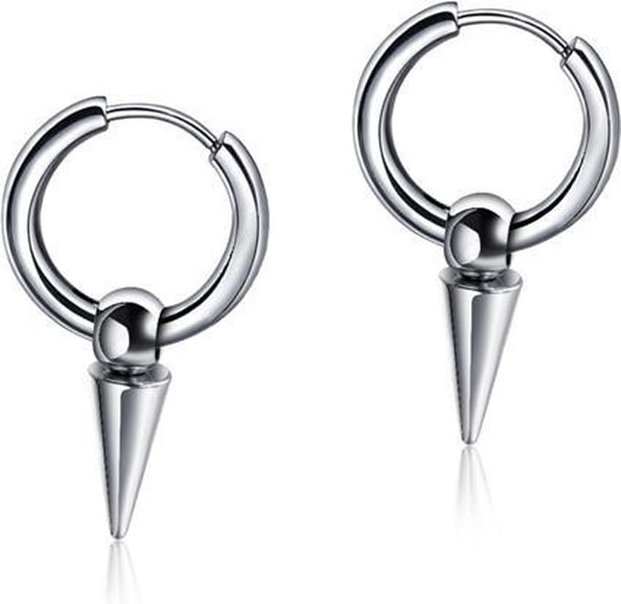 Spike Pin Oorringen – Stalen Oorbellen – 12mm