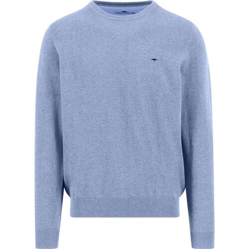 Fynch-Hatton Trui Solid Color O-Neck Superfine Cotton New Breeze / male