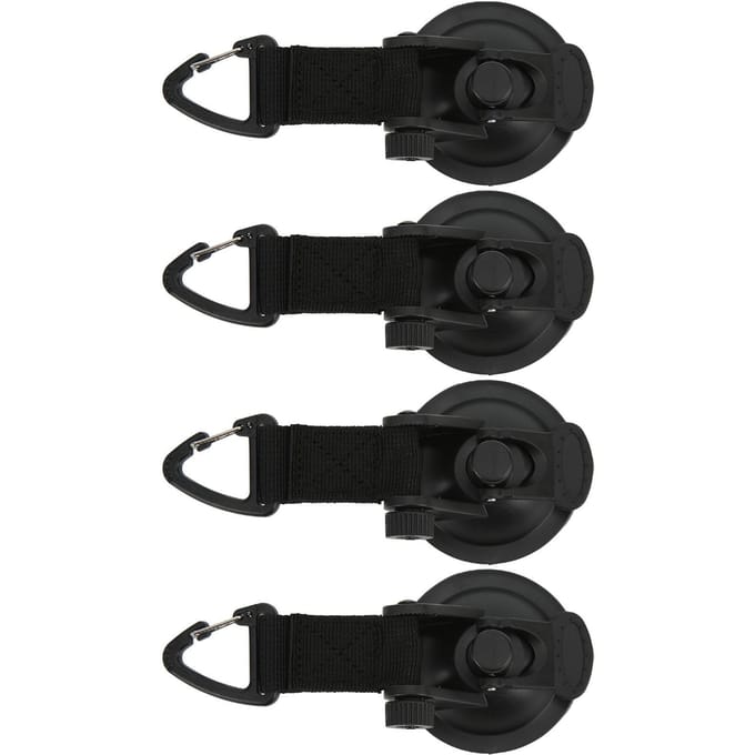 4 STUKS Auto Tent Zuignap Sterk Absorptievermogen Draagbaar Multifunctioneel Heavy Duty Zuignap voor Buitenreizen black
