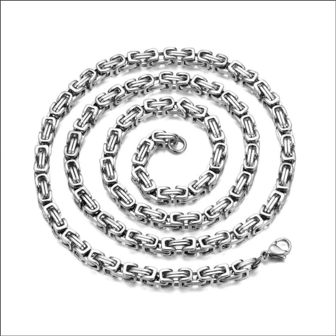 Stoere Rvs schakelketting Koningsketting - 5mm -70cm - ketting man