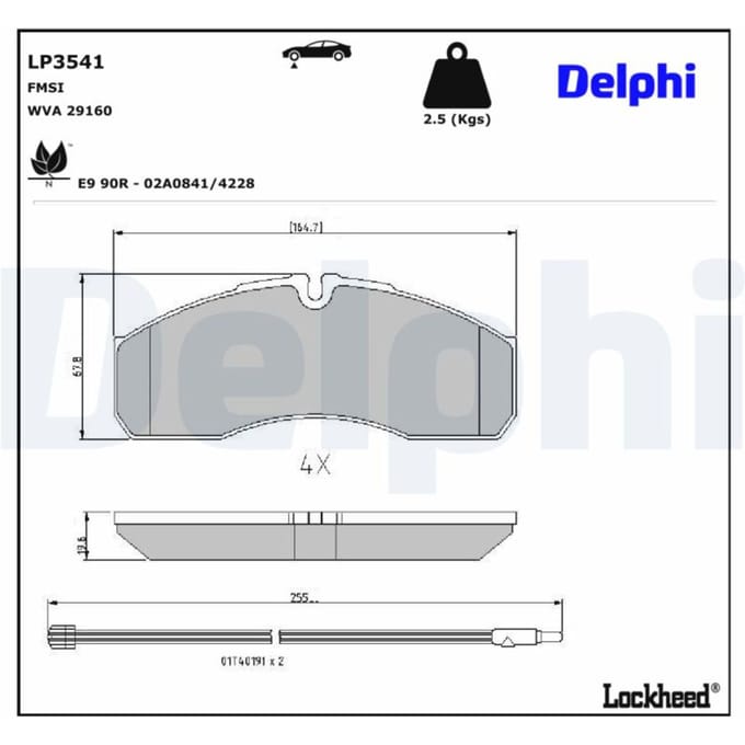 Remblokset DELPHI LP3541