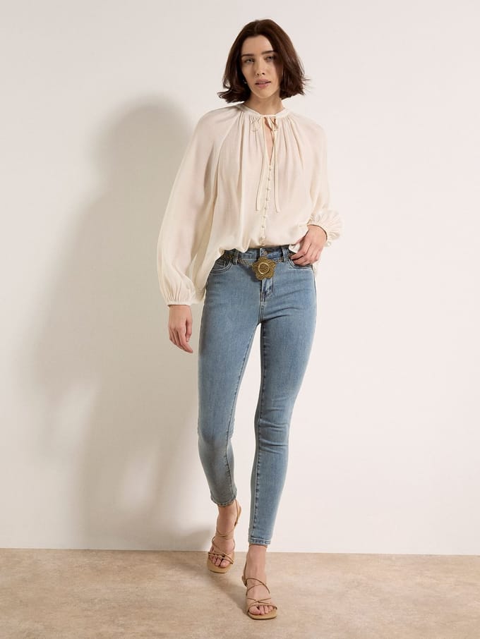 Sienna skinny jeans van slubkatoen