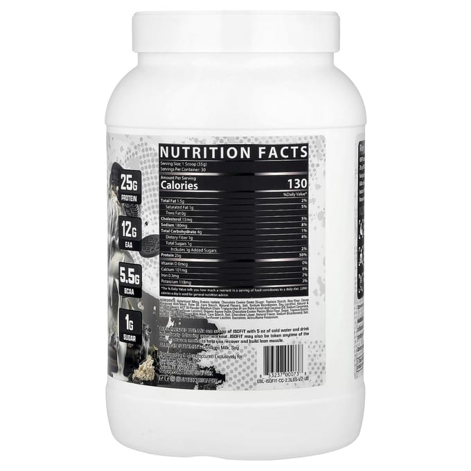 Nutrex Research, IsoFit, Premium Geïsoleerd Dessert, Cookies and Cream, 2.3 lb (1,041 g)