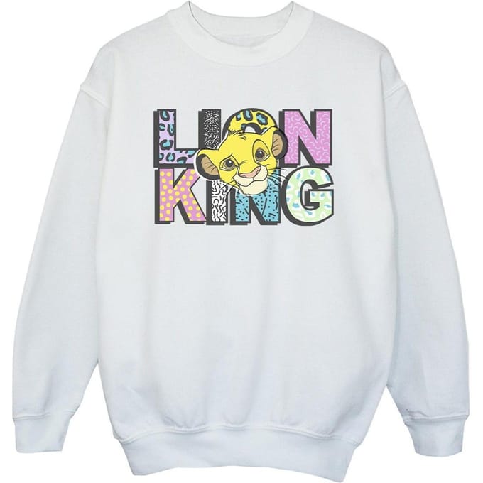 Disney Meisjes The Lion King Patroon Logo Sweatshirt (Wit)