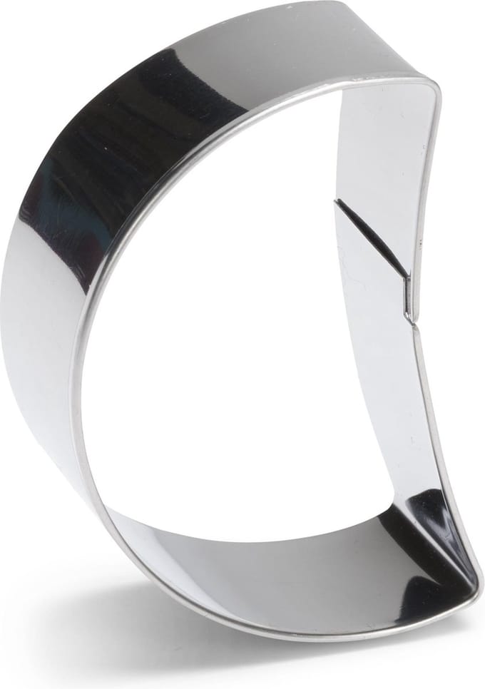 uitsteekvorm Maan 6 cm RVS zilver