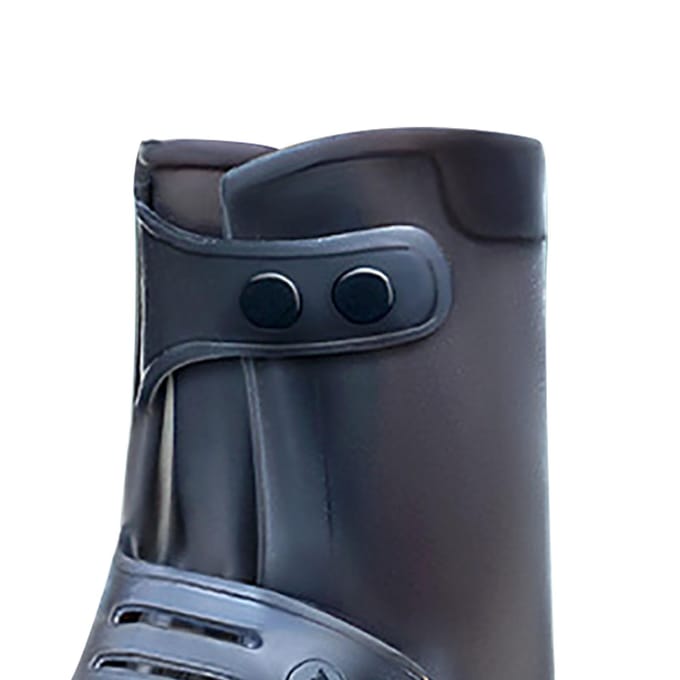 Couvre-Bottes de Pluie Imperméables en Silicone Confortable Antidérapant Épaissi pour Extérieur Size 43?45 black