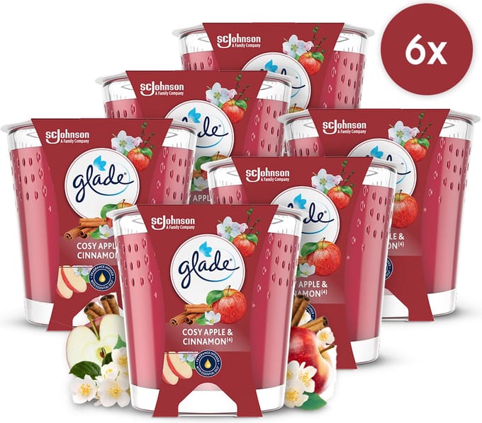 Glade Geurkaars Cozy Apple & Cinnamon 100% Raapzaadwax