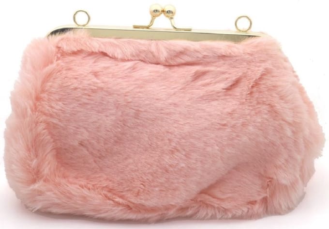 Fluffy Schoudertas – Roze – 23x14 cm – Zachte Stof – Trendy & Compact