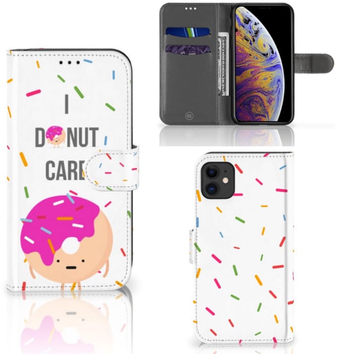 Apple iPhone 11 Book Cover Donut Roze