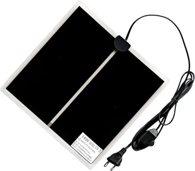Warmtemat 28x28cm - 14watt - met dimmer en Aan/Uit schakelaar
