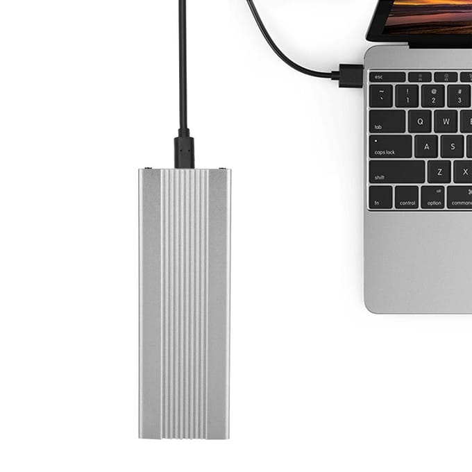 USB3.1 naar M.2 NVME Harde Schijf Behuizing SSD Behuizing Enclosure NGFF PCIE naar Type C Adapter Zilver&Wit (Niet white